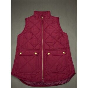 J. Crew Excursion Quilted Down Vest Bright Magenta Size XXS